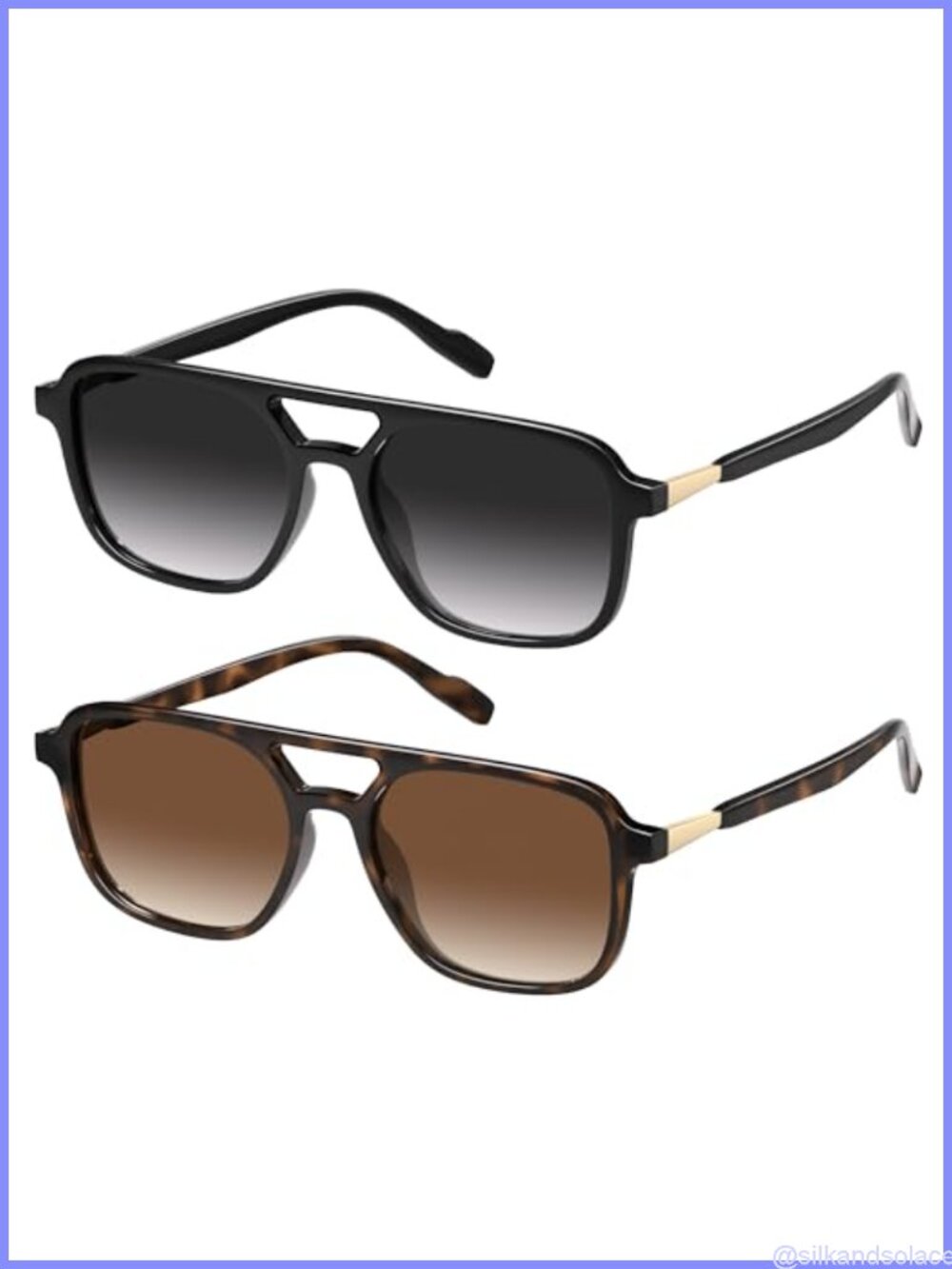 Polarized Retro Aviator Sunglasses UV Protection Unisex